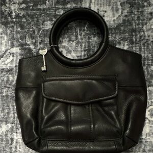 Vintage fossil Black Leather Handbag